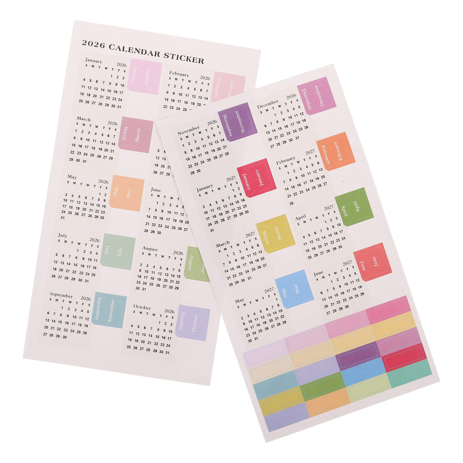 Index Tab Divider - 10Sheets Planner Journal Stickers Monthly Tabs
