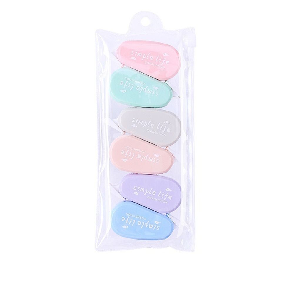 Correction Tape Roller - 6PCS/Set Silent Correction Tape Morandi Color