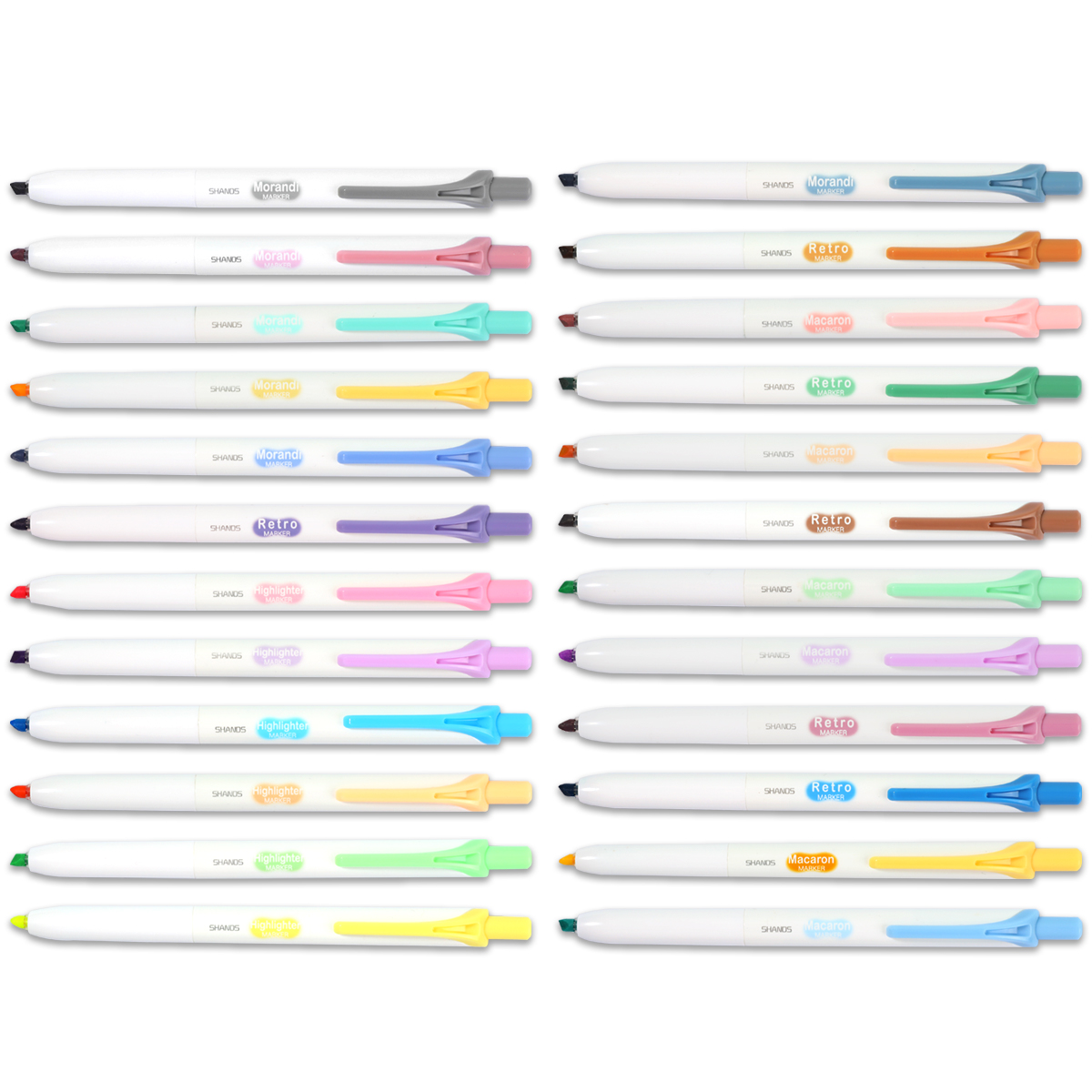 6pcs Retractable Highlighter,  - đánh giá và giá Highlighter Set Pastel