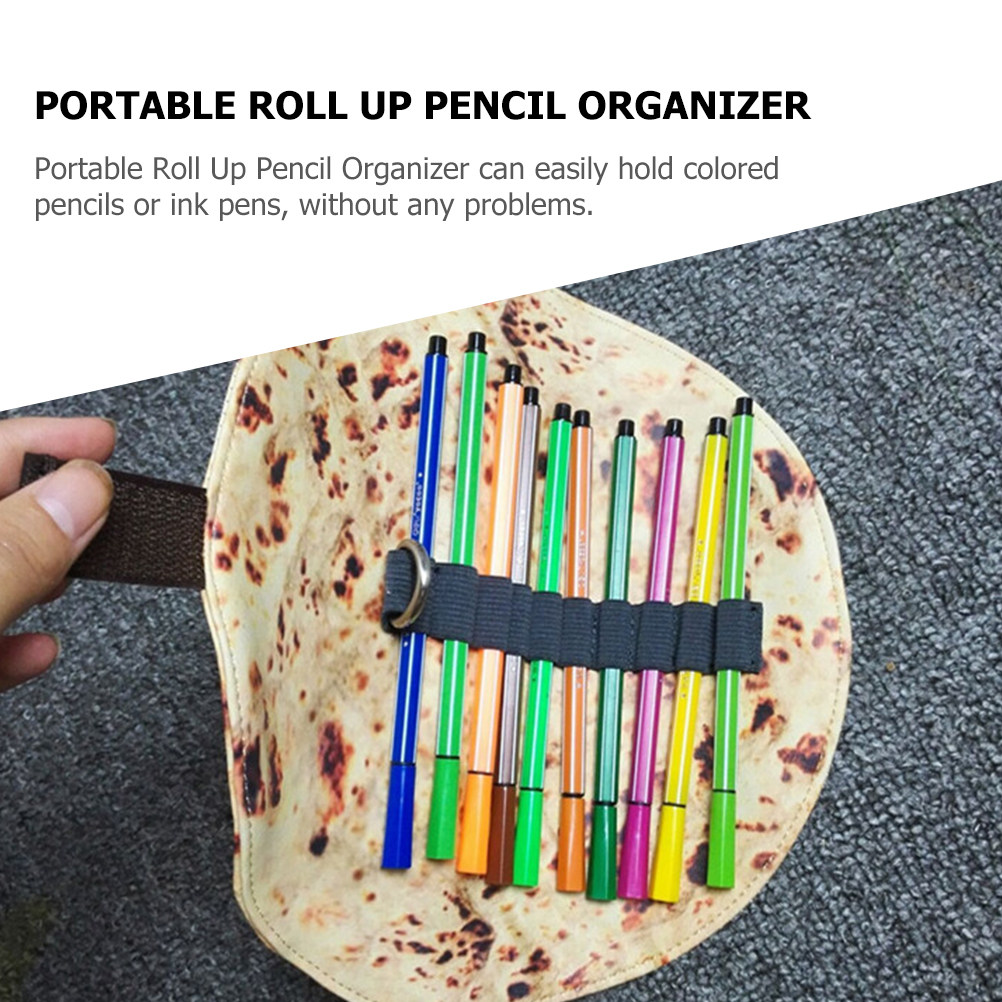 2Pcs Tortilla Pattern Canvas R - đánh giá và giá Pen Pouch Roll