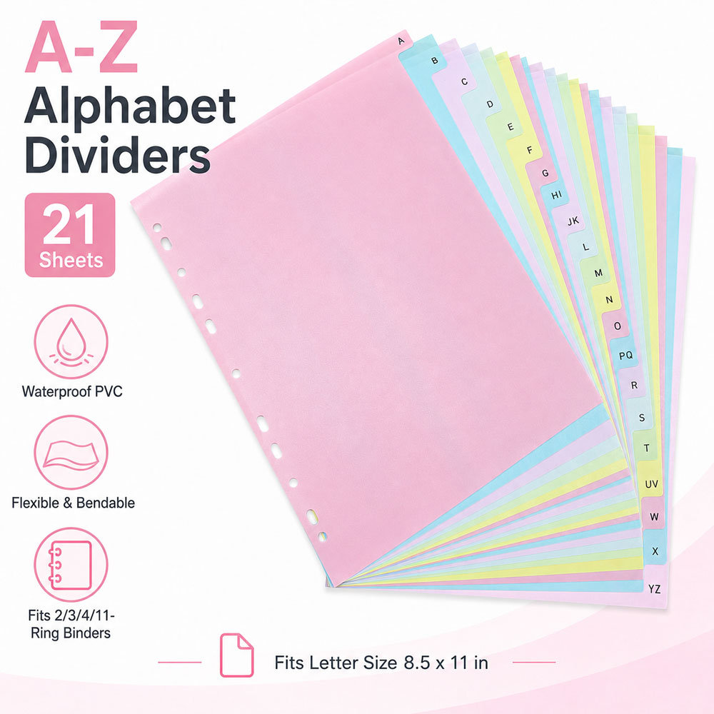 21-Sheet A-Z Alphabet Binder D - đánh giá và giá Index Tab Divider